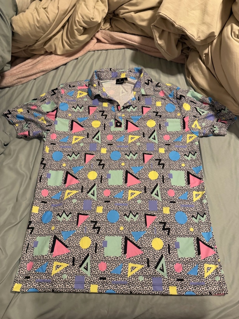 RARE Bad Birdie "Salty Savage" Aztec Polo XL (Fits L)
